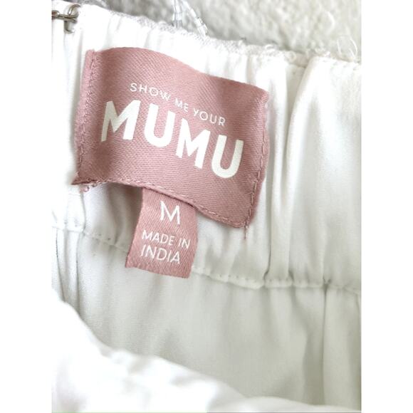 Show Me Your Mumu Swift Fringe Skort in White Beaded Fringe M - Picture 4 of 5